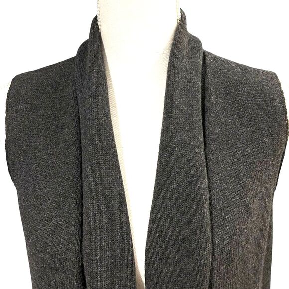 Lafayette 148 Wool Sweater Vest Cardigan S Leather Minimalist Capsule Wardrobe - Picture 3 of 10